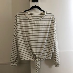 Missguided White Striped Longsleeve